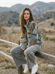 Hearth Patchwork Print Multicolor Sweatshirt - Westly