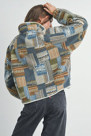 Hearth Patchwork Print Multicolor Sweatshirt - Westly