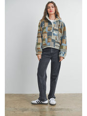 Hearth Patchwork Print Multicolor Sweatshirt - Westly