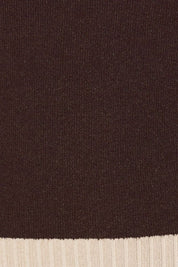 Hearthside Contrast Sleeve Knit Sweater in Brown Cream - product photo 6