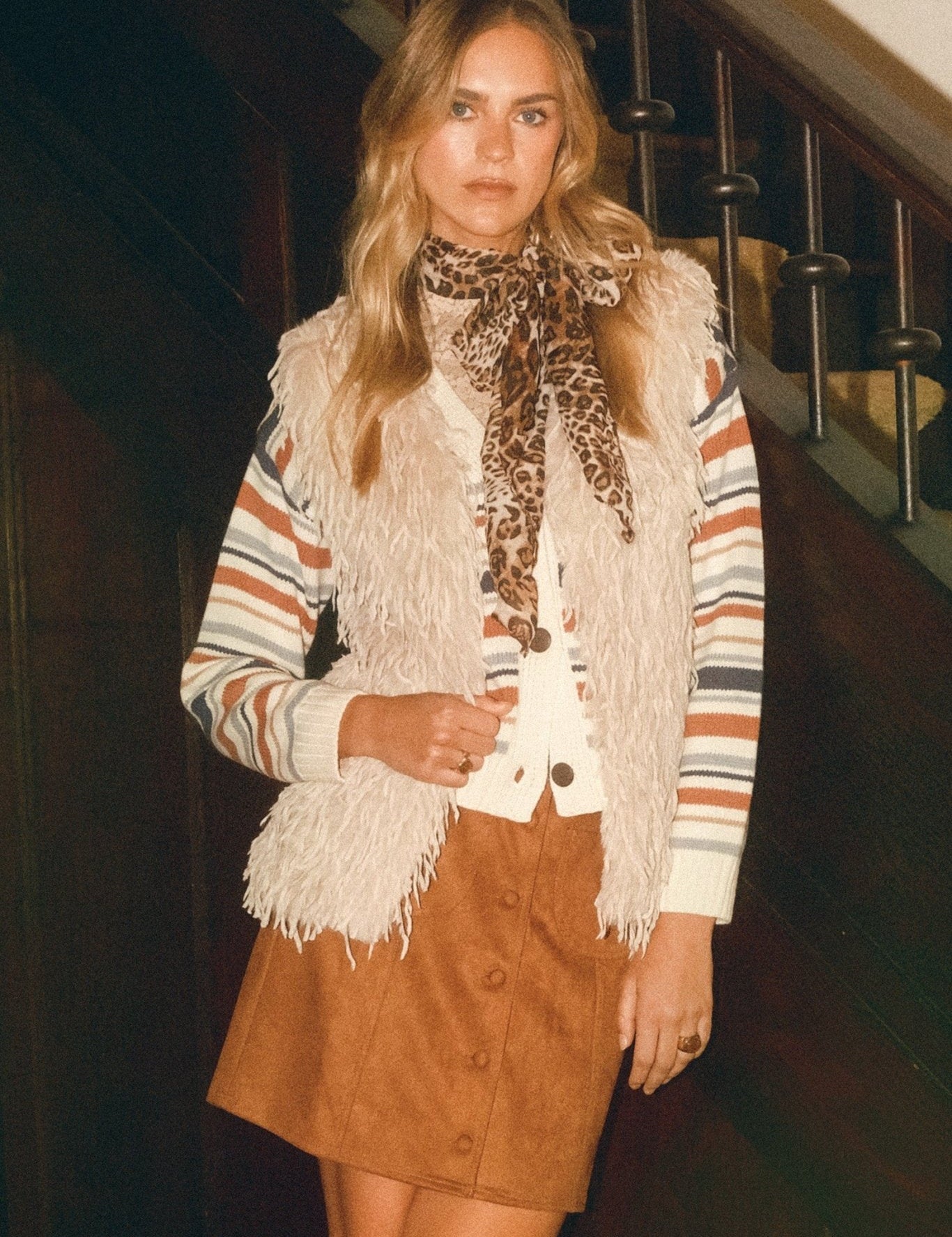 Hearthwood Shaggy Faux Fur Vest - Westly