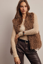 Hearthwood Shaggy Faux Fur Vest - Westly