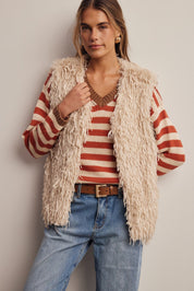 Hearthwood Shaggy Faux Fur Vest - Westly