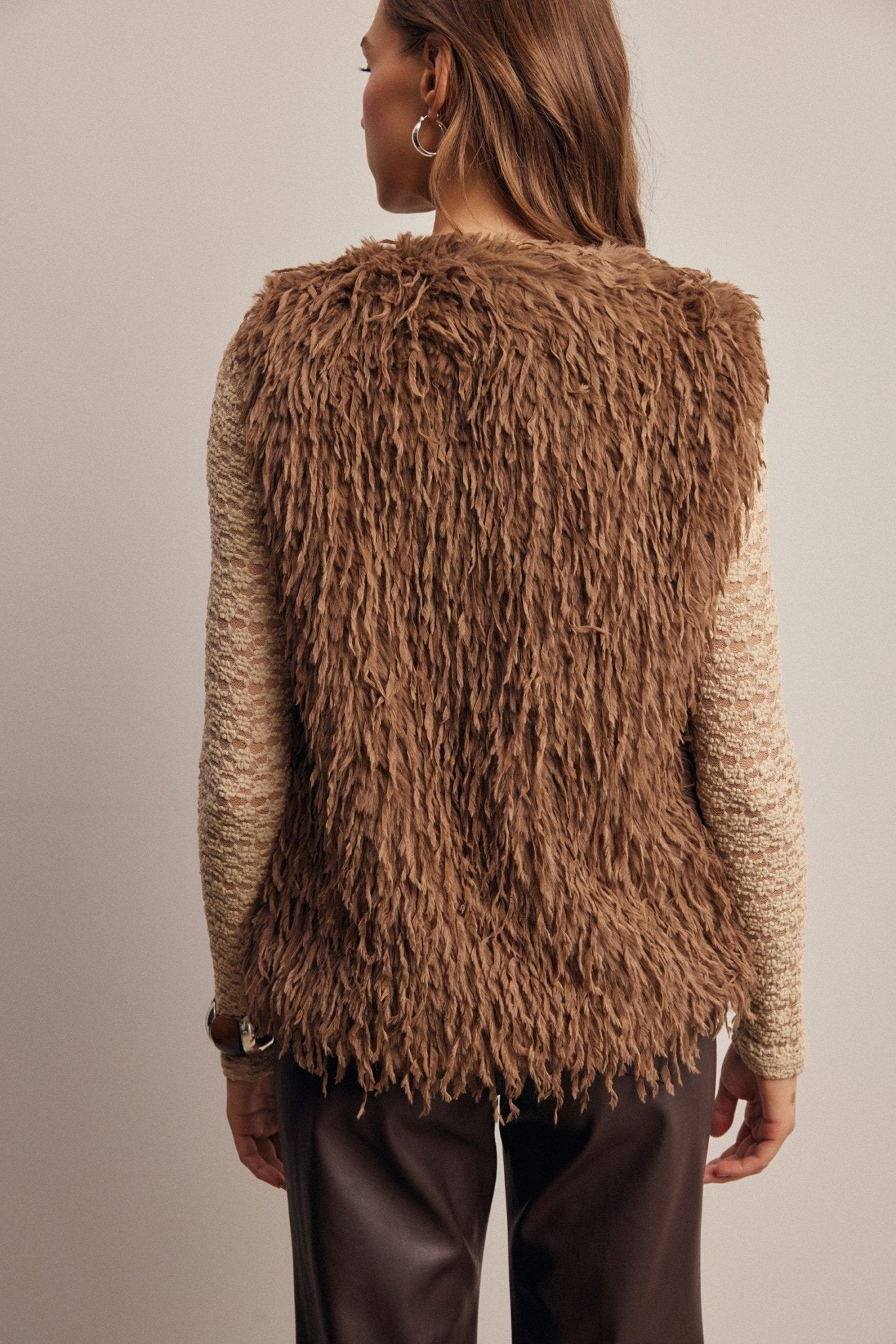 Hearthwood Shaggy Faux Fur Vest - Westly