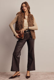 Hearthwood Shaggy Faux Fur Vest - Westly
