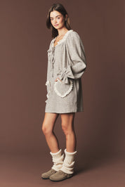 Heartstrings Ruffle Pocket Lounge Romper - Westly