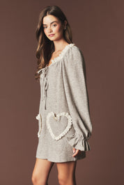 Heartstrings Ruffle Pocket Lounge Romper - Westly