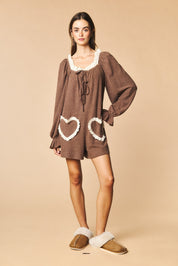 Heartstrings Ruffle Pocket Lounge Romper - Westly