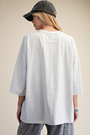 Hensley American Flag Patch Washed Top - Westly