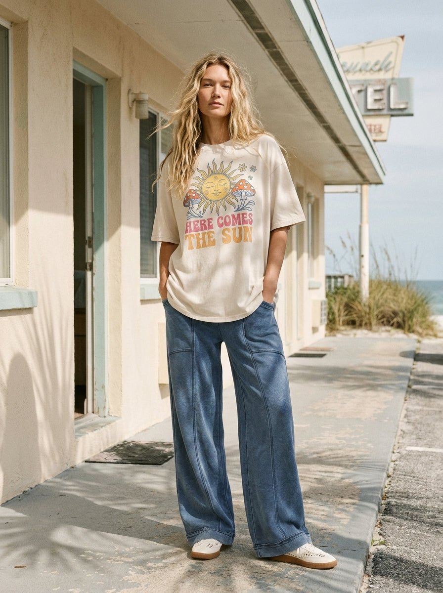 Here Comes The Sun Retro Graphic Tee - Westly