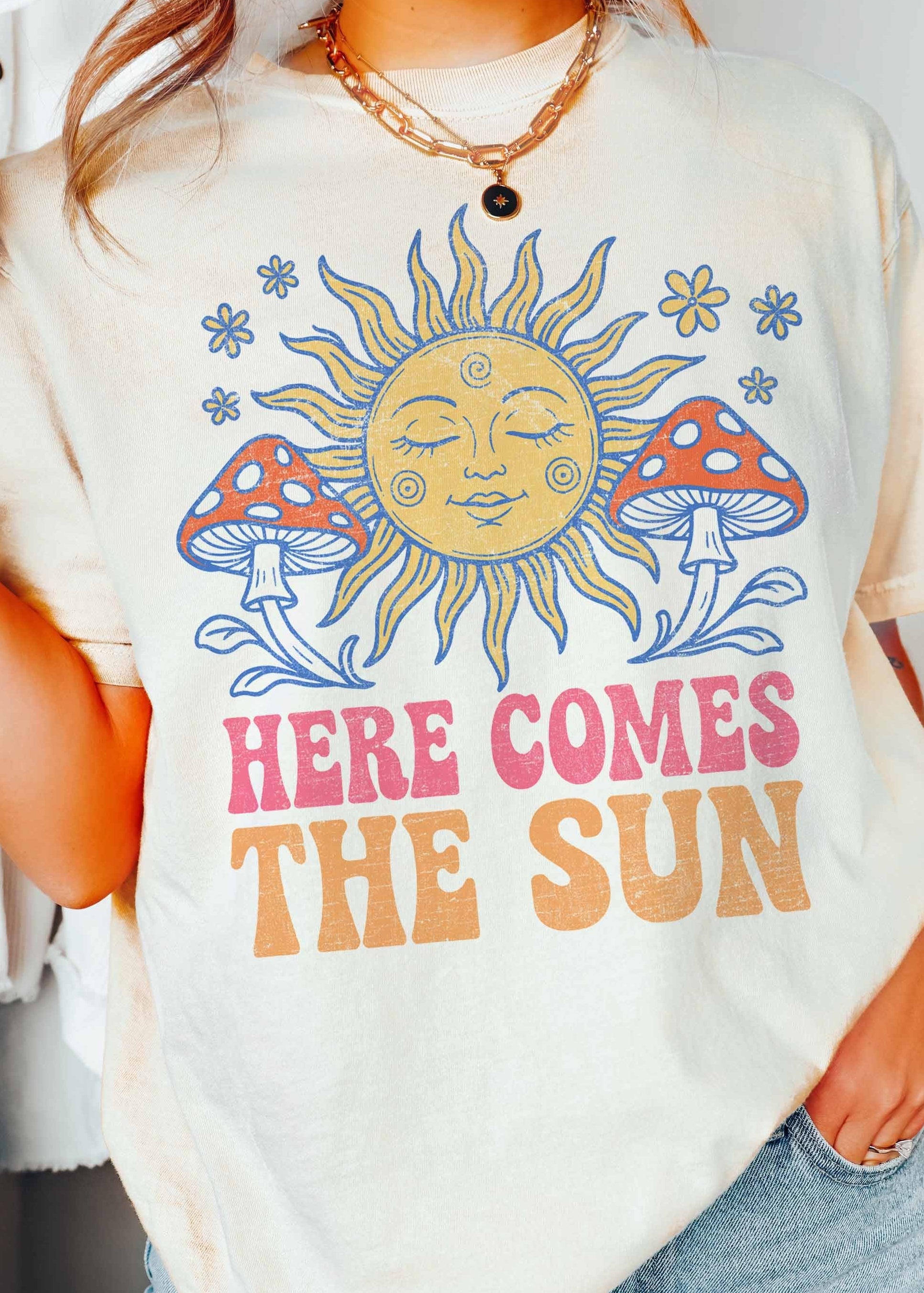 Here Comes The Sun Retro Graphic Tee