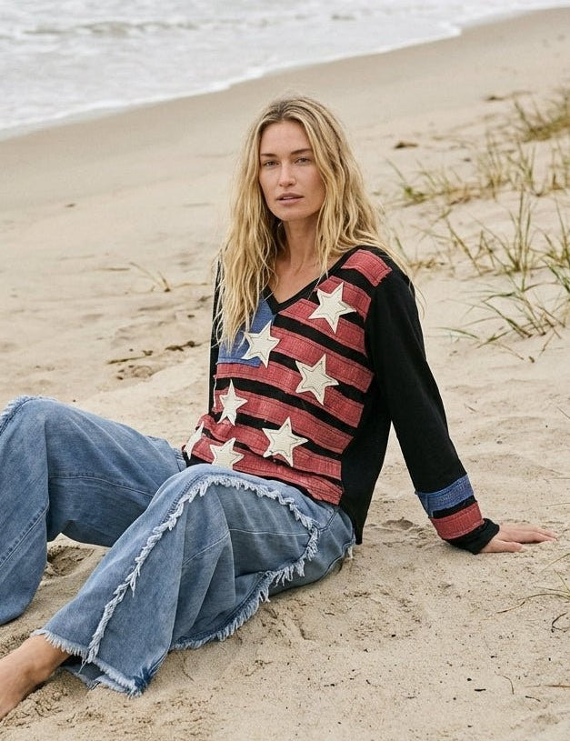 Heritage Patchwork Knit Top - Westly