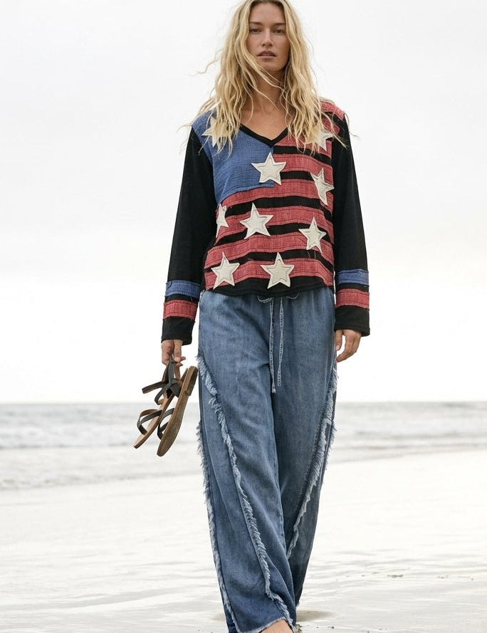 Heritage Patchwork Knit Top - Westly