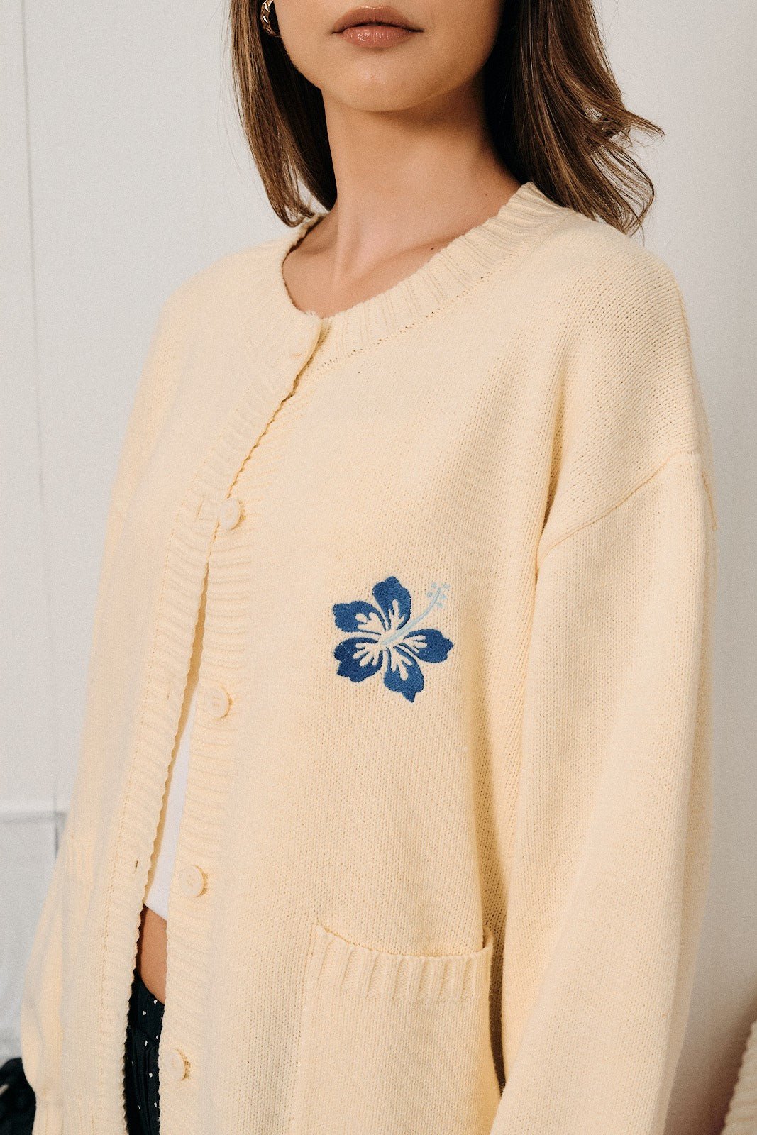 Hibiscus Hideaway Knit Cardigan - Westly