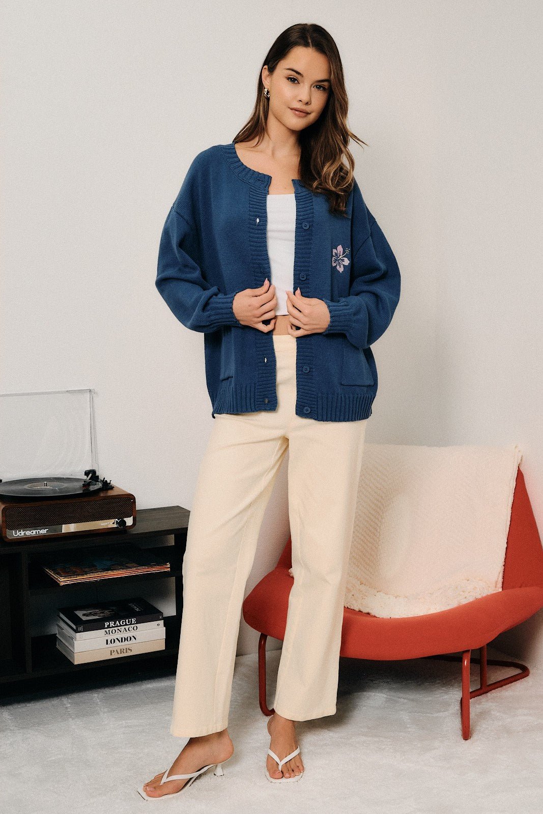 Hibiscus Hideaway Knit Cardigan - Westly