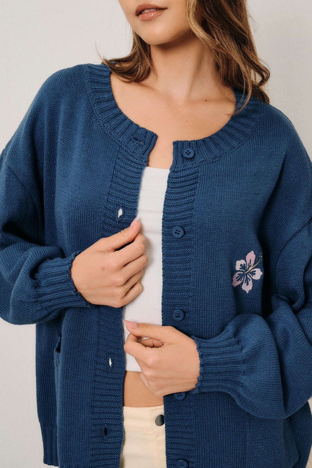 Hibiscus Hideaway Knit Cardigan - Westly