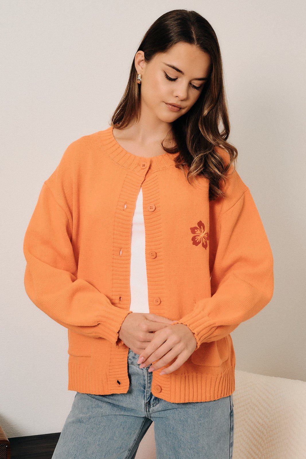 Hibiscus Hideaway Knit Cardigan - Westly