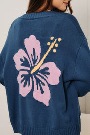 Hibiscus Hideaway Knit Cardigan - Westly