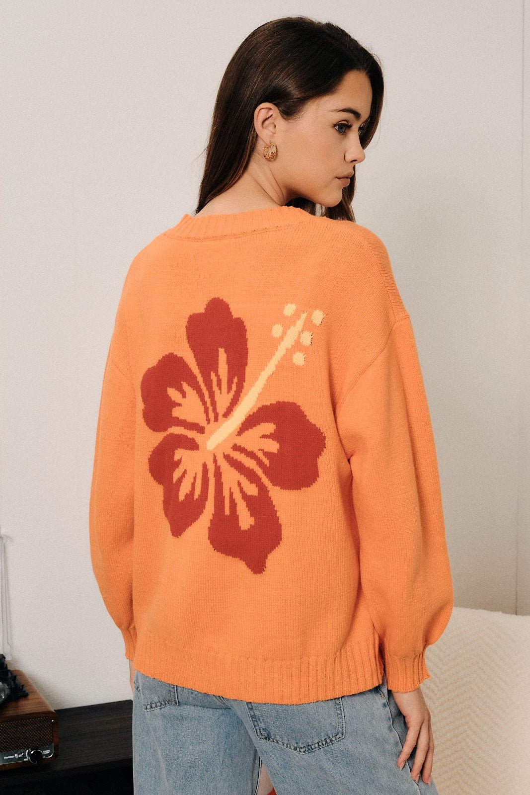Hibiscus Hideaway Knit Cardigan - Westly