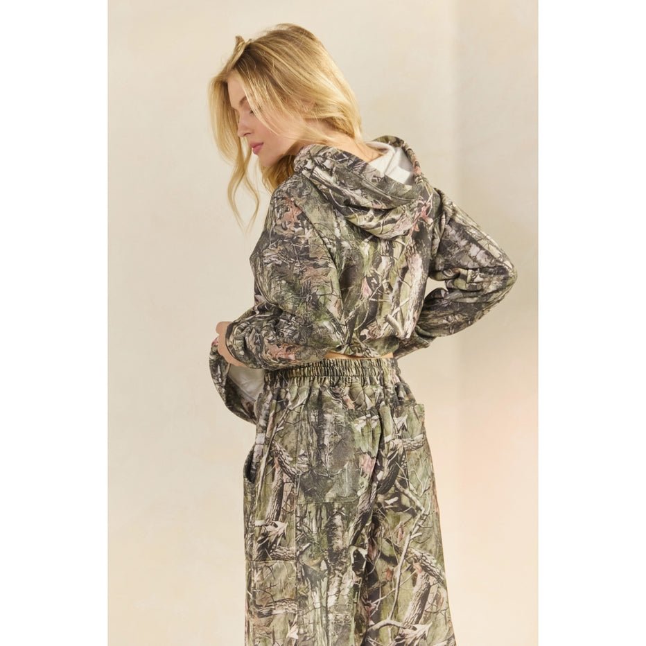 Hideaway Camo Print French Terry Hoodie - Westly