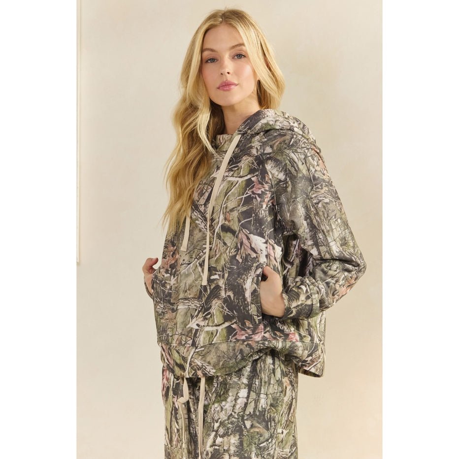 Hideaway Camo Print French Terry Hoodie - Westly
