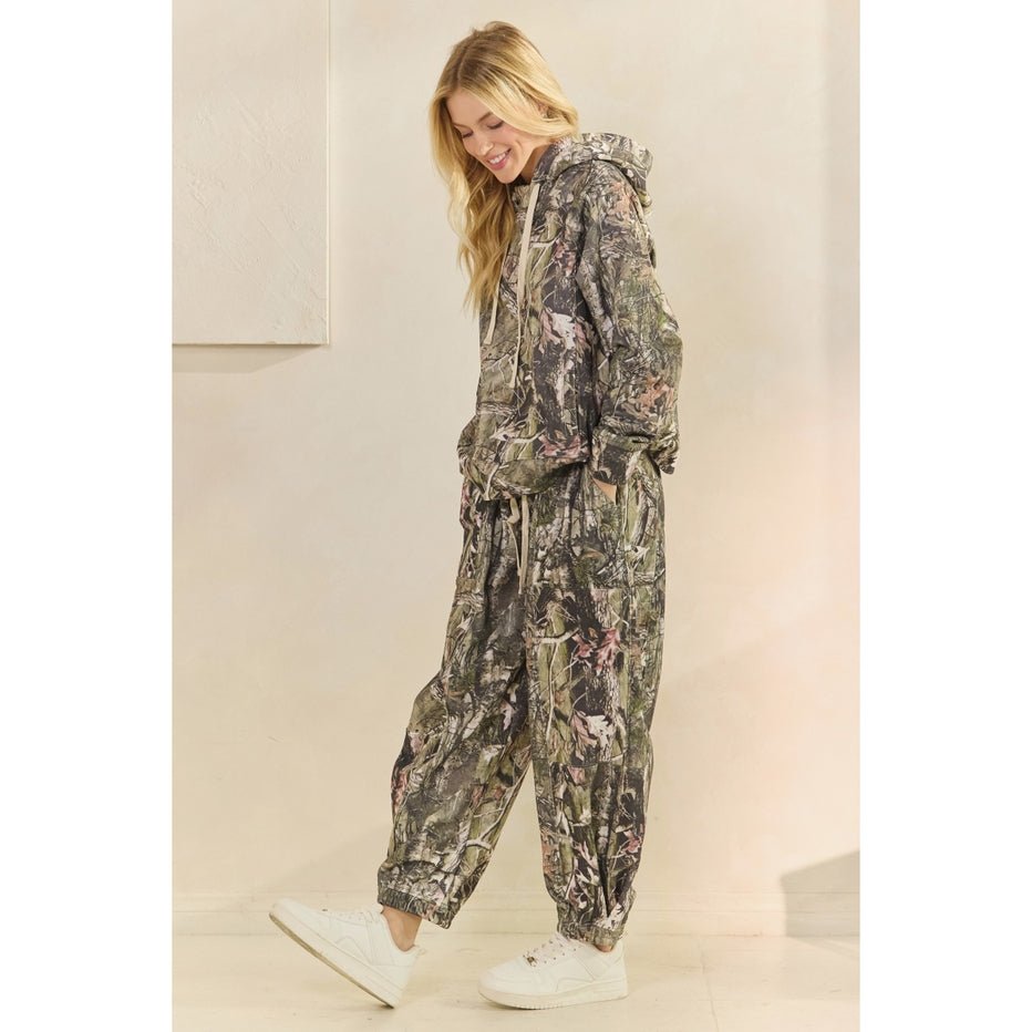 Hideaway Camo Print French Terry Pants - Westly