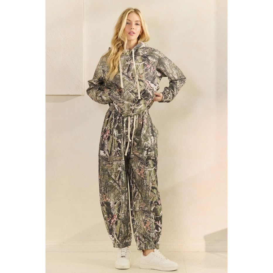 Hideaway Camo Print French Terry Pants - Westly