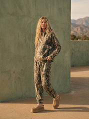Hideaway Camo Print French Terry Pants - Westly