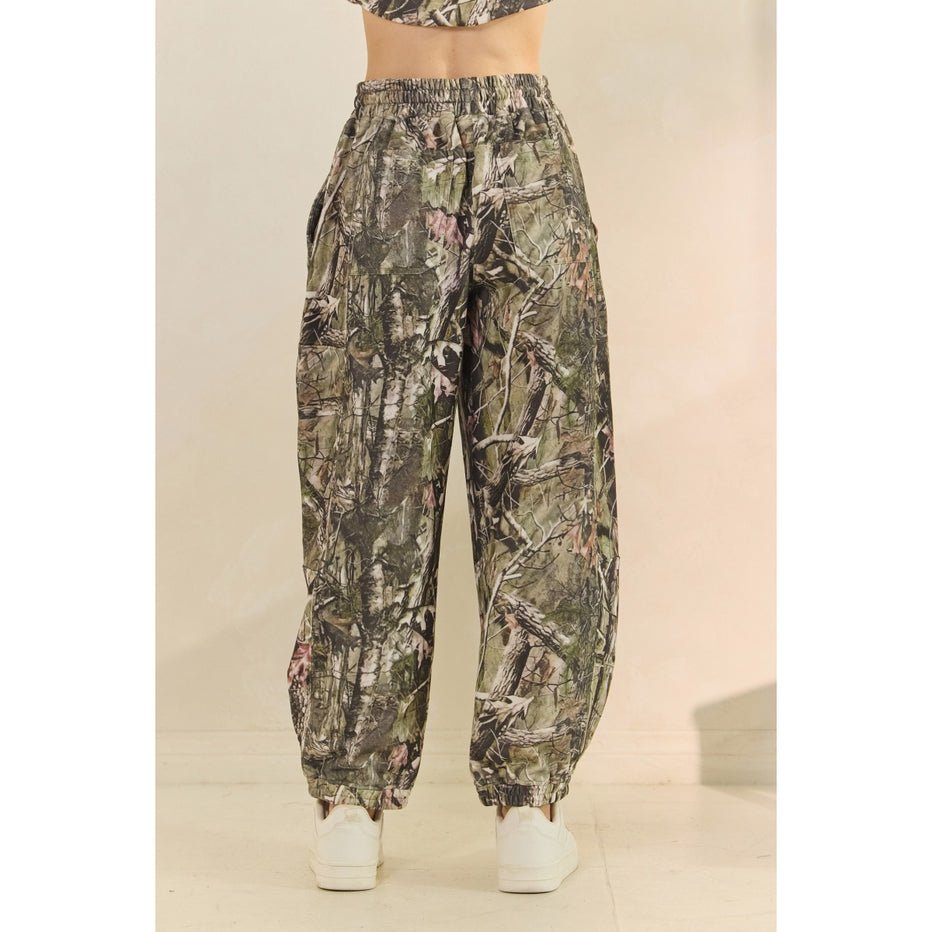 Hideaway Camo Print French Terry Pants - Westly