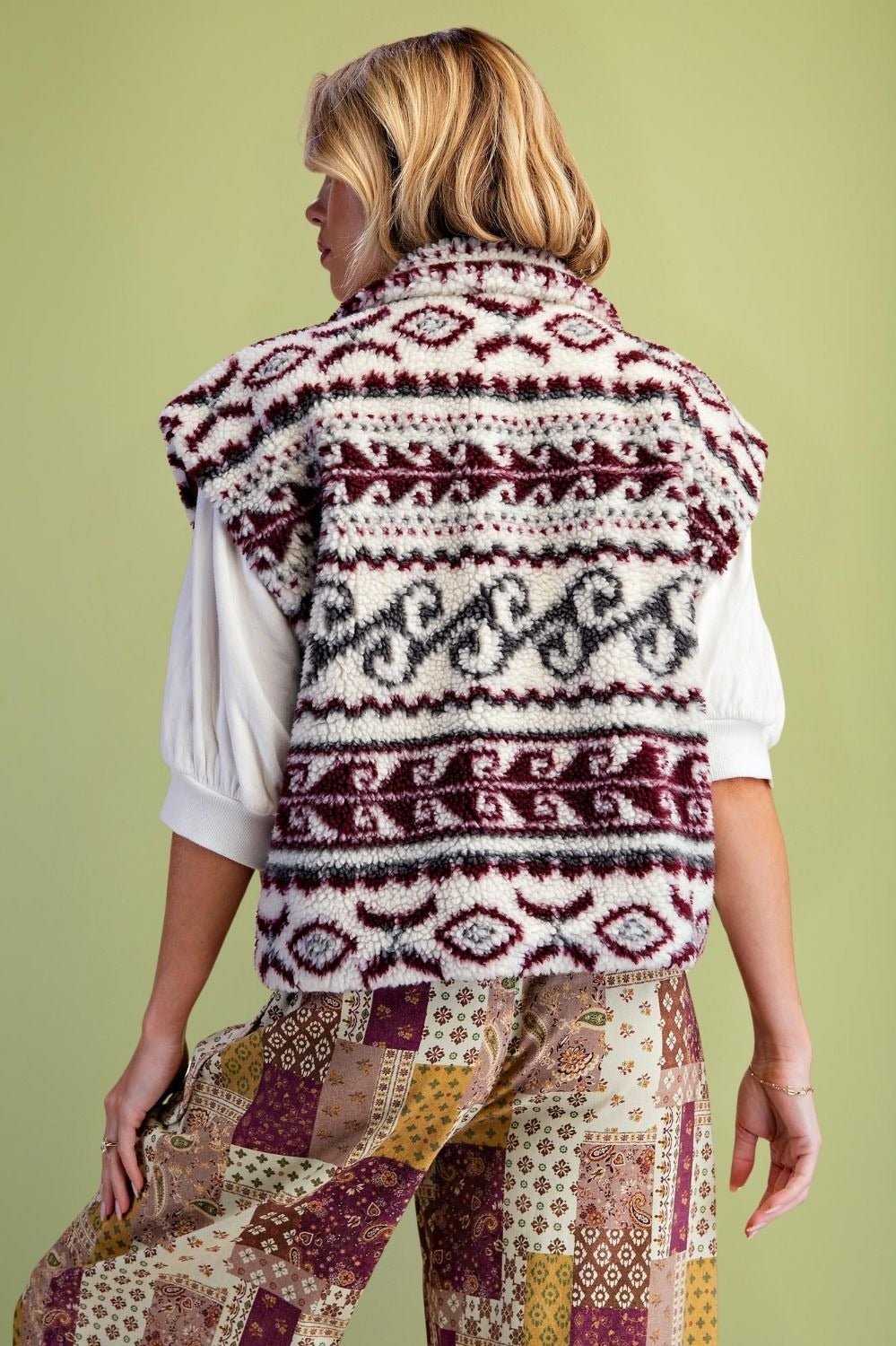 High Desert Button-Down Sherpa Vest - Westly