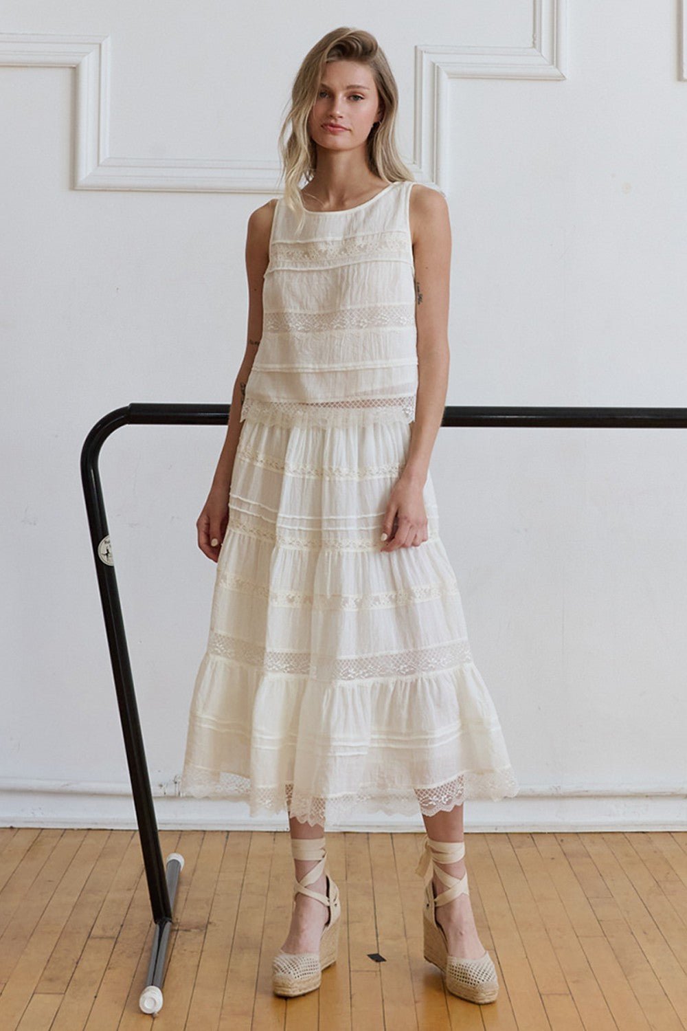 High Noon Soft Woven Lace Tank - Westly