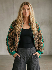 High Roller Leopard Fleece Jacket - Westly