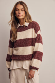 Highbanks Soft Stripe Sweater in Burgundy, photo 8