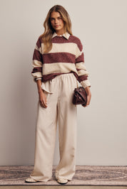 Highbanks Soft Stripe Sweater in Burgundy, photo 12