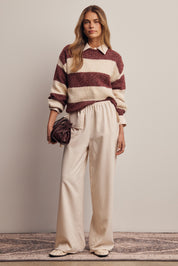 Highbanks Soft Stripe Sweater in Burgundy, photo 13