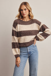 Highbanks Soft Stripe Sweater in Mocha, photo 1