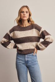 Highbanks Soft Stripe Sweater in Mocha, photo 3