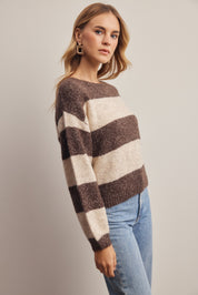 Highbanks Soft Stripe Sweater in Mocha, photo 4