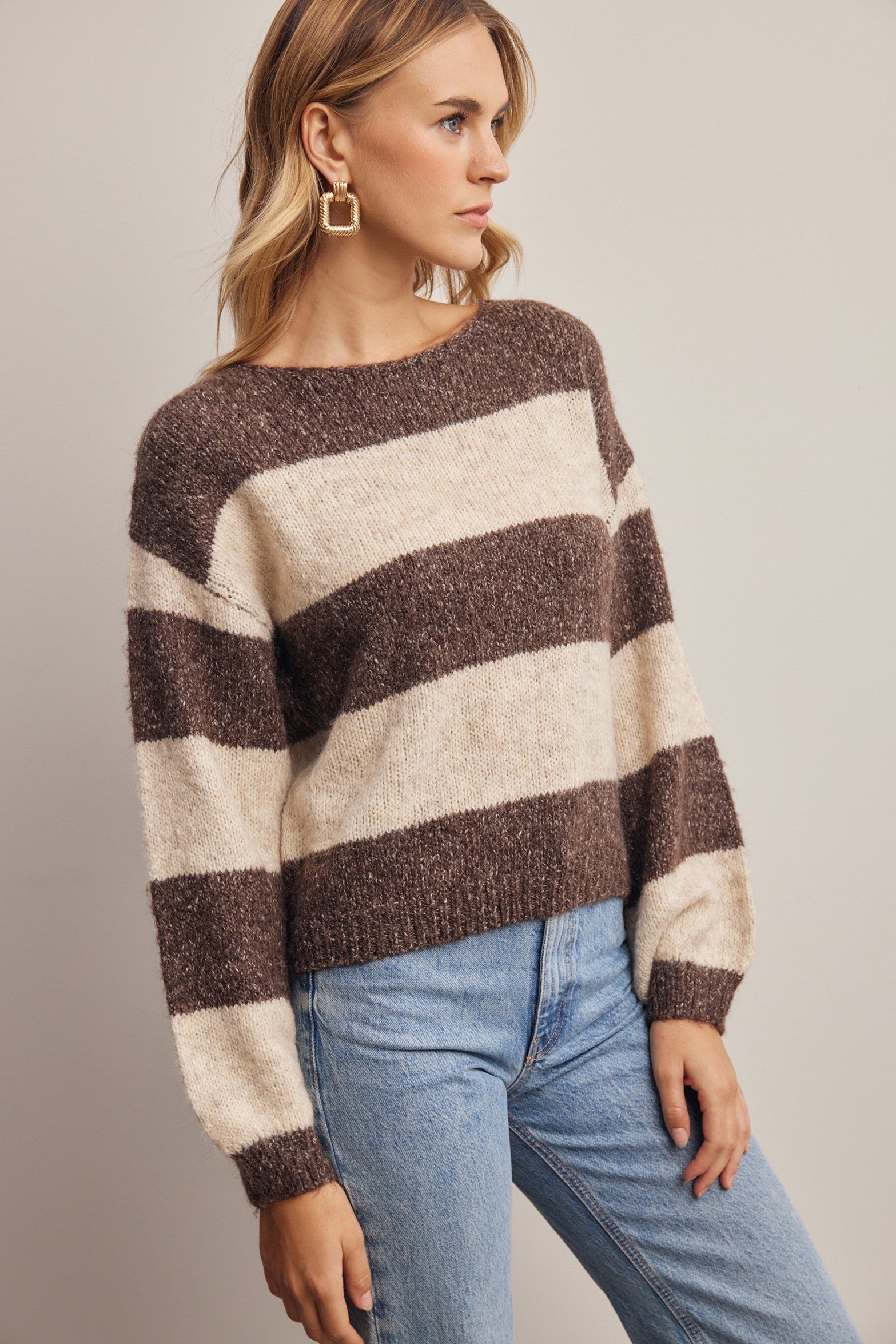 Highbanks Soft Stripe Sweater in Mocha, photo 6