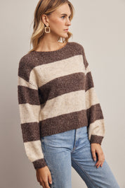 Highbanks Soft Stripe Sweater in Mocha, photo 6