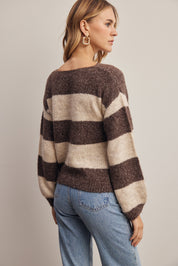 Highbanks Soft Stripe Sweater in Mocha, photo 7