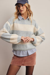 Highbanks Soft Stripe Sweater in Sky, photo 1