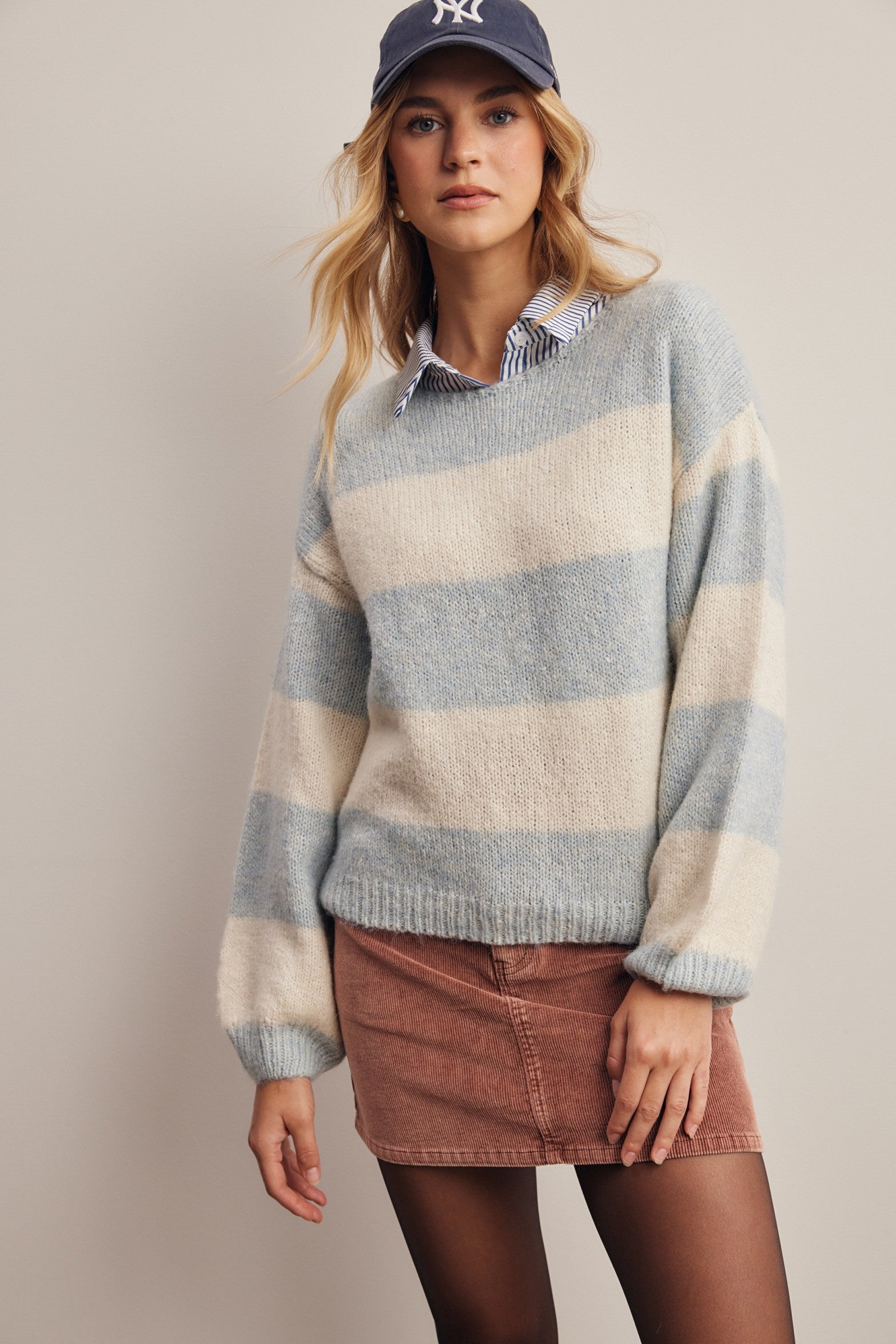 Highbanks Soft Stripe Sweater in Sky, photo 3
