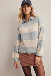 Highbanks Soft Stripe Sweater in Sky, photo 3