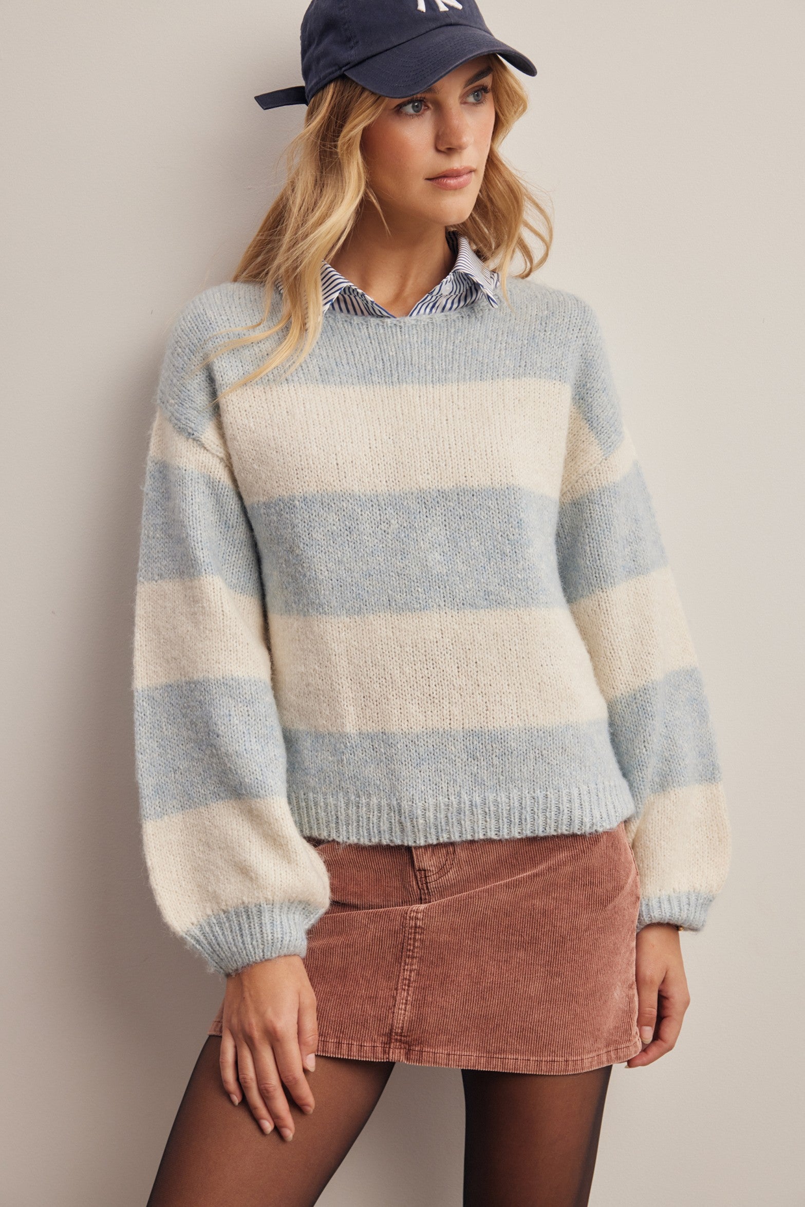 Highbanks Soft Stripe Sweater in Sky, photo 4
