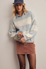 Highbanks Soft Stripe Sweater in Sky, photo 5
