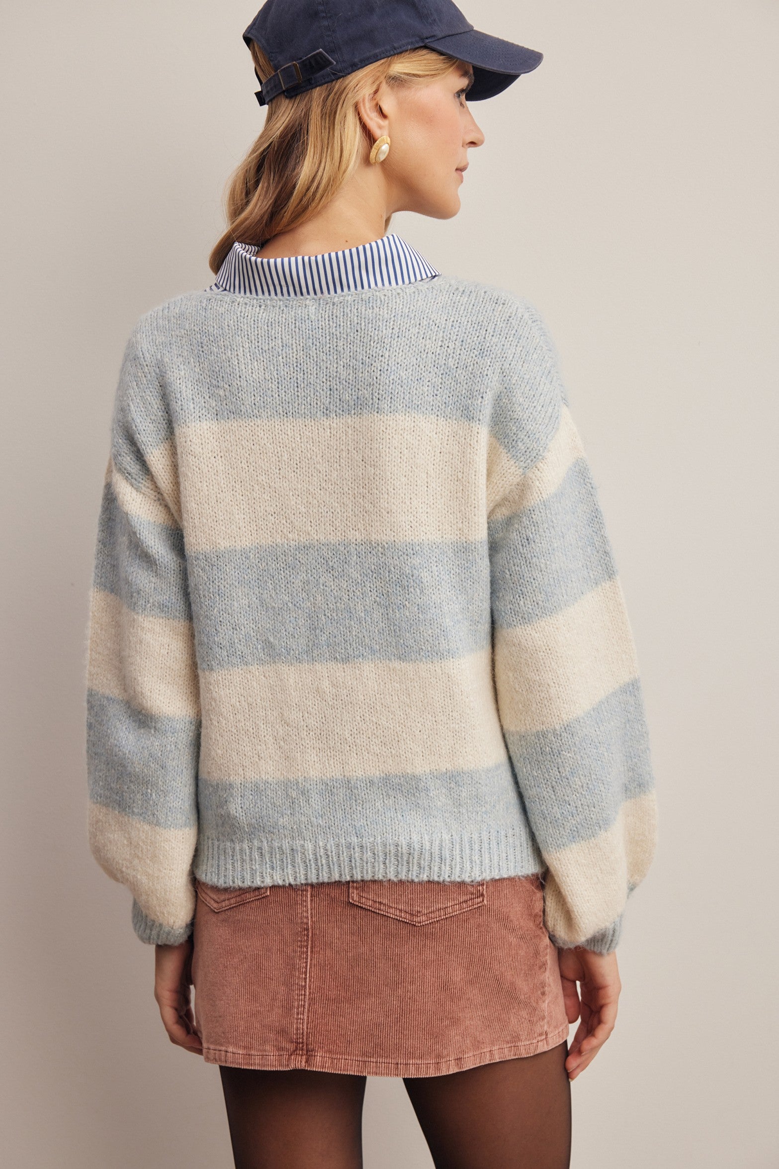 Highbanks Soft Stripe Sweater in Sky, photo 8