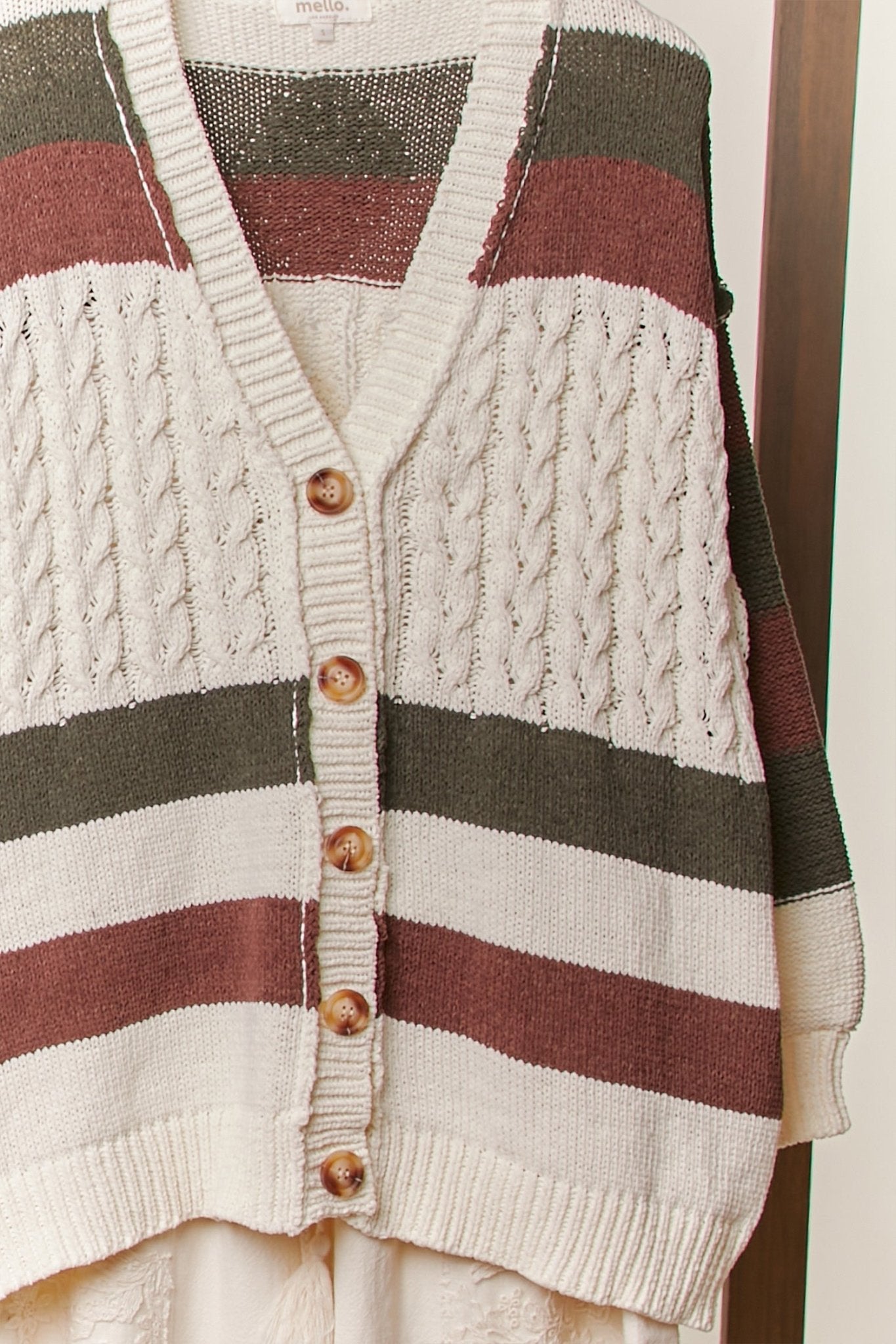 Highlands Colorblock V - Neck Knit Cardigan - Westly
