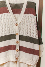 Highlands Colorblock V - Neck Knit Cardigan - Westly