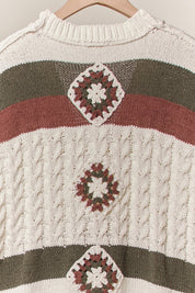 Highlands Colorblock V - Neck Knit Cardigan - Westly